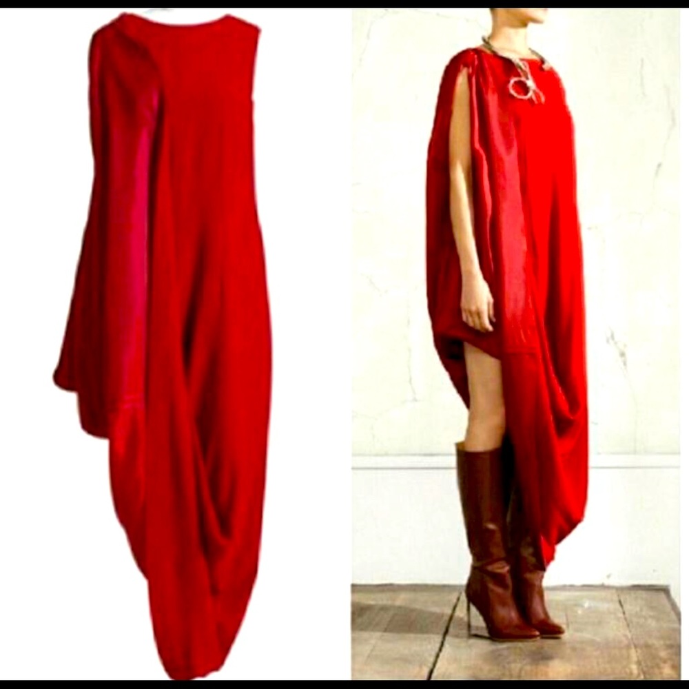 ☀️NWOT Wool H&M collection High Low Draped Asymmetric Avant-garde Hitched up 4
